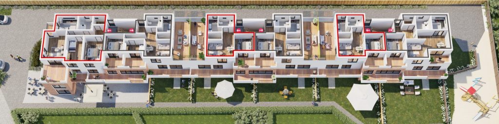 3D-Grundriss-Mehrfamilienhaus